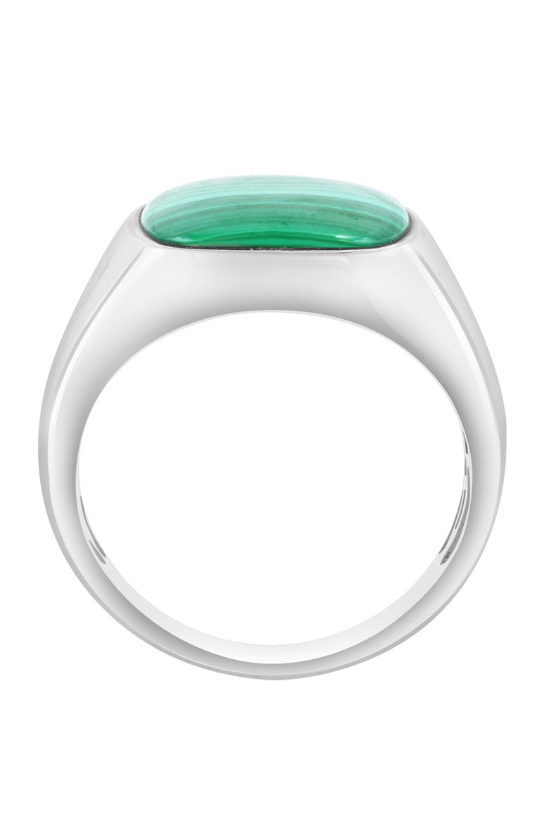 Malachite Statement Ring in Sterling Silver, Alternate, color, Green
