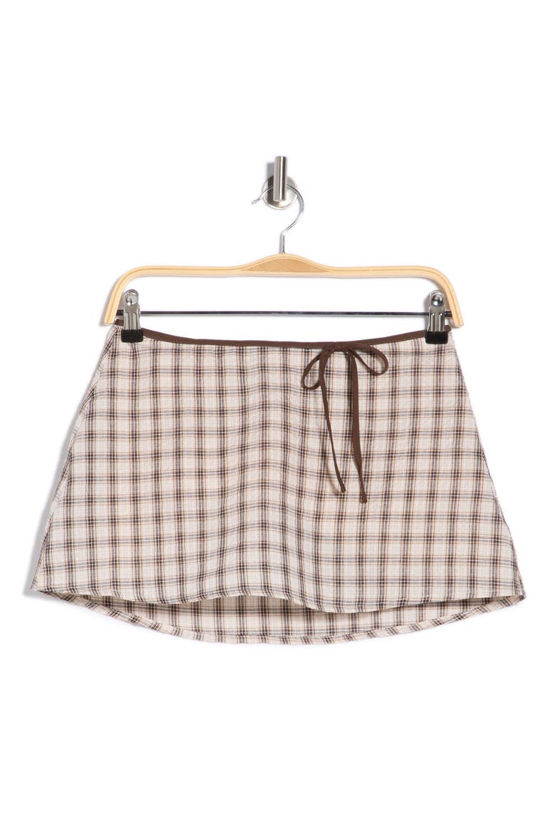 Korren Low Rise Plaid Miniskirt, Alternate, color, MULTI