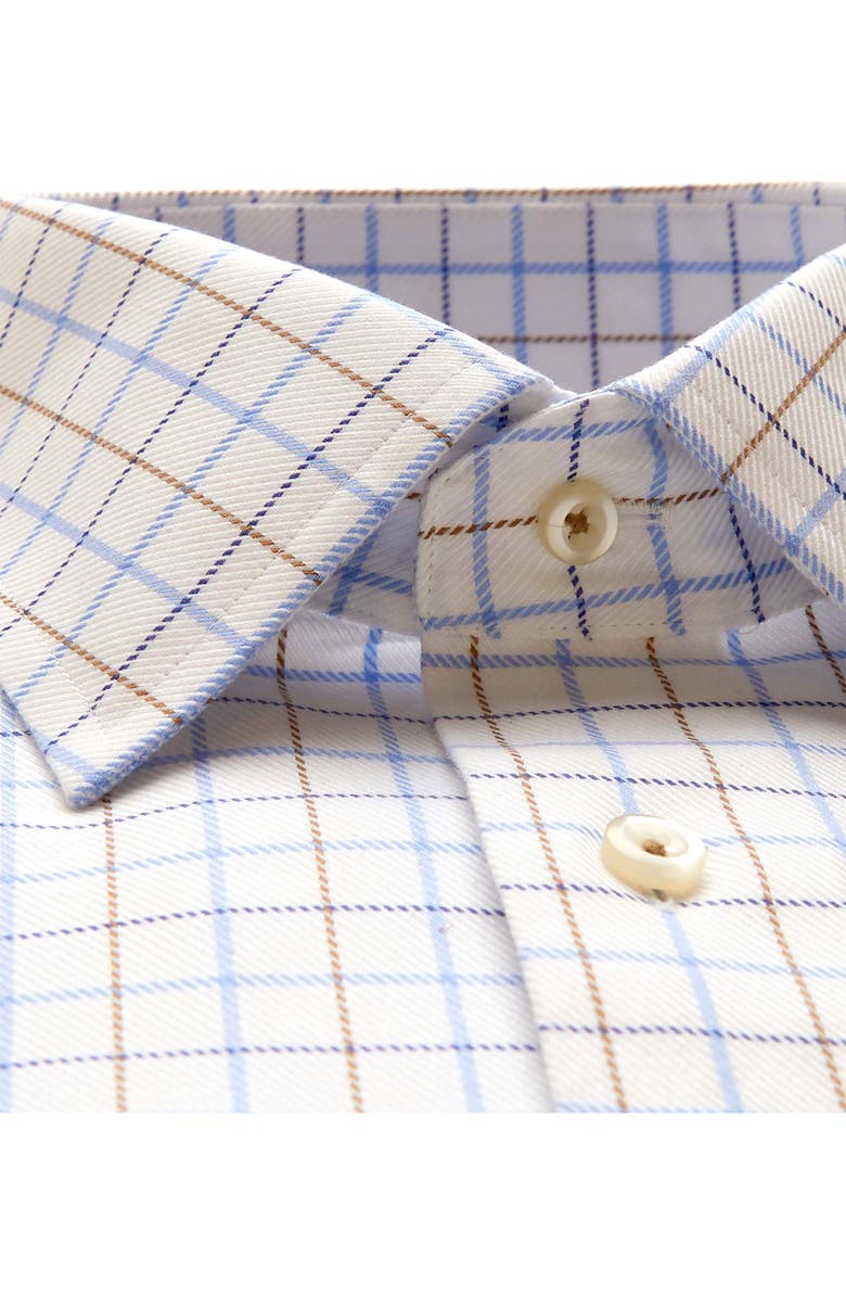 David Donahue Trim Fit Windowpane Check Luxury Non-Iron Dress Shirt, Alternate, color, 