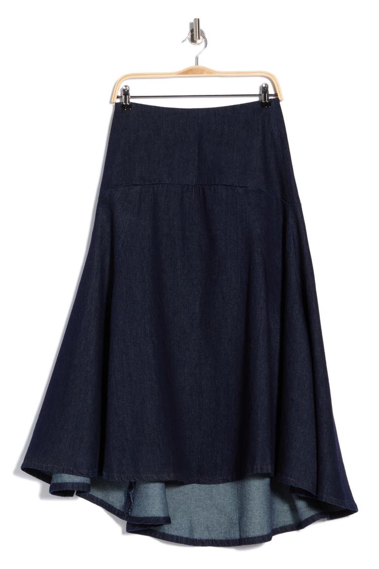 Full Denim Skirt, Alternate, color, DARK INDIGO