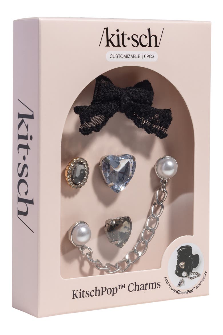 Assorted 6-Pack KitschPop™ Charms, Alternate, color, BLACK