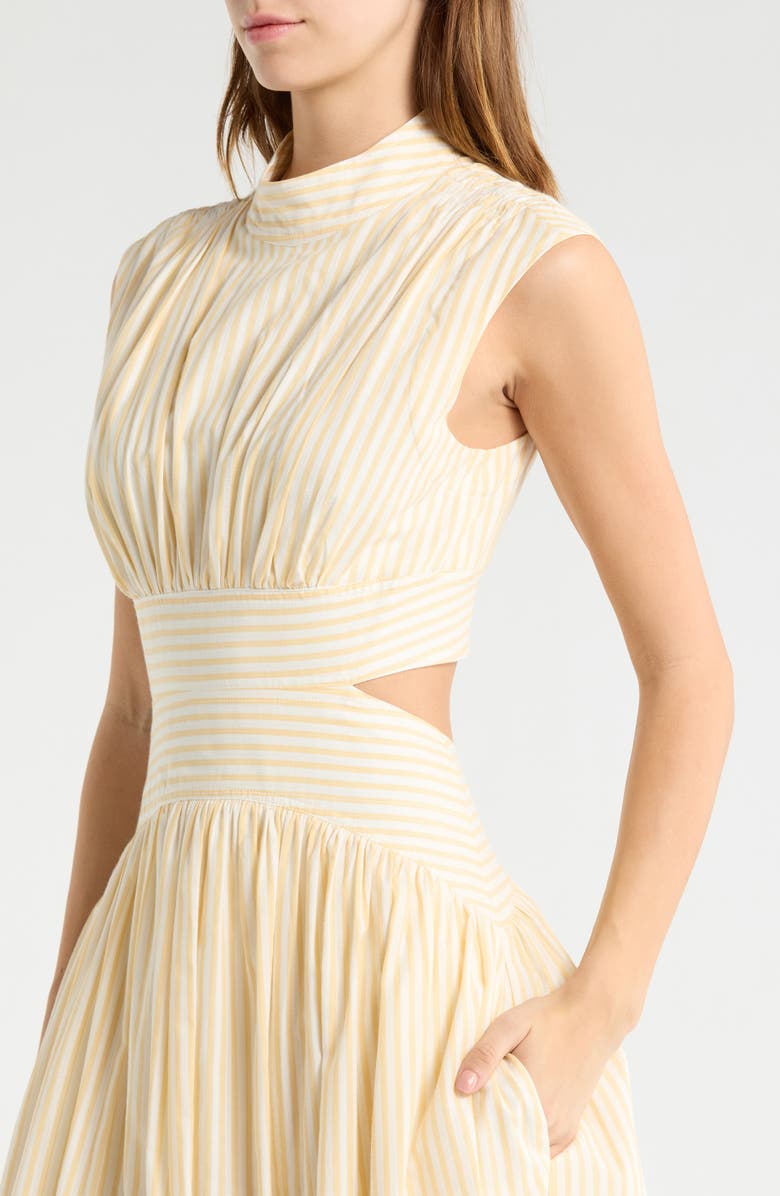 Parker The Julianne Stripe Cotton Maxi Dress, Alternate, color, Pastel Yellow
