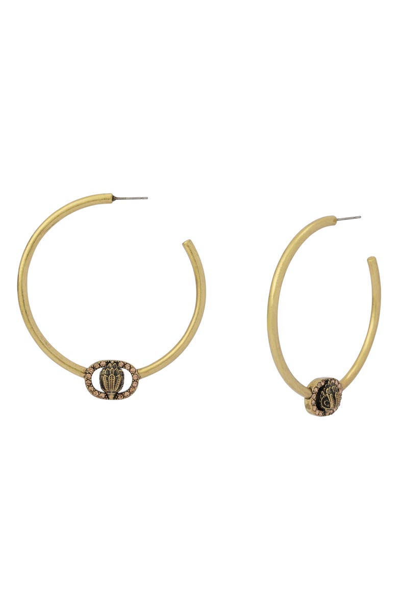 Kurt Geiger London Large Chelsea Hoop Earrings, Main, color, Brass