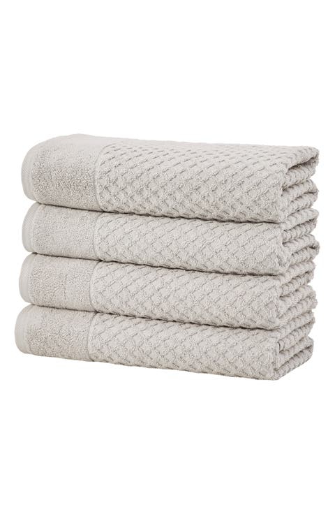 Diamond Textured 4-Pack Bath Towel Set