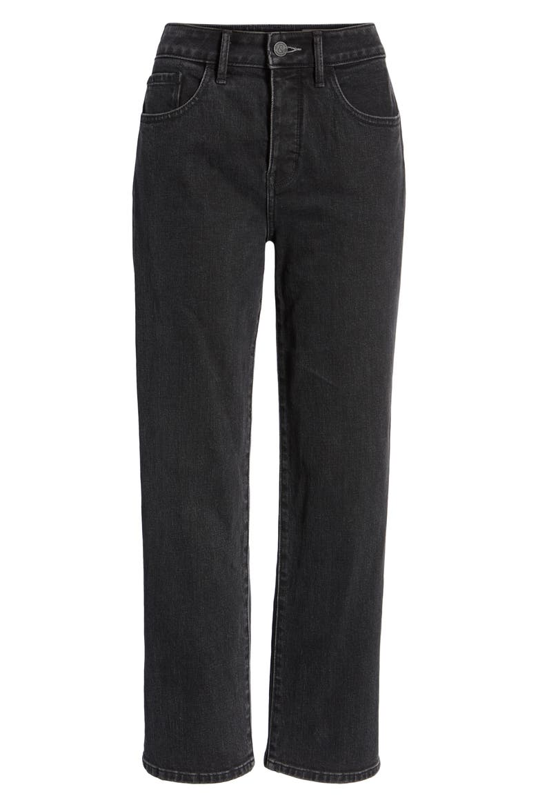 Stovepipe Straight Leg Jeans, Alternate, color, BLACKTOP DARK WORN