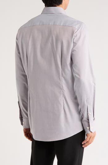 Contemporary Fit Houndstooth Cotton Dress Shirt