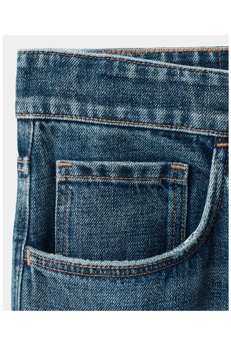 Cotton & Linen Straight Leg Jeans, Alternate, color, DARK VINTAGE BLUE