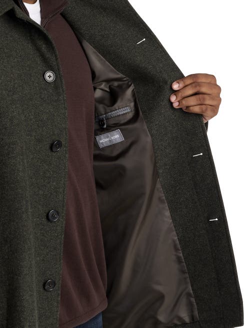 Michael Kors Kurt Overcoat In Olive