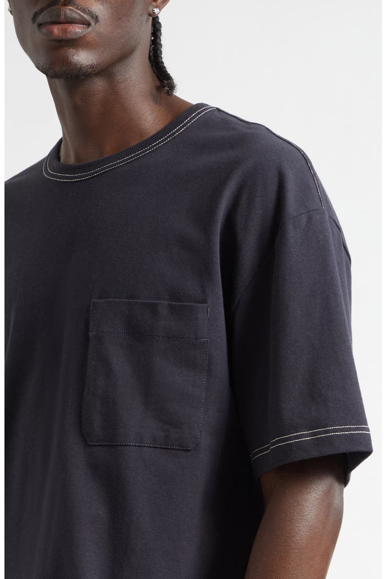 Boxy Cotton & Linen T-Shirt, Alternate, color, URCHIN
