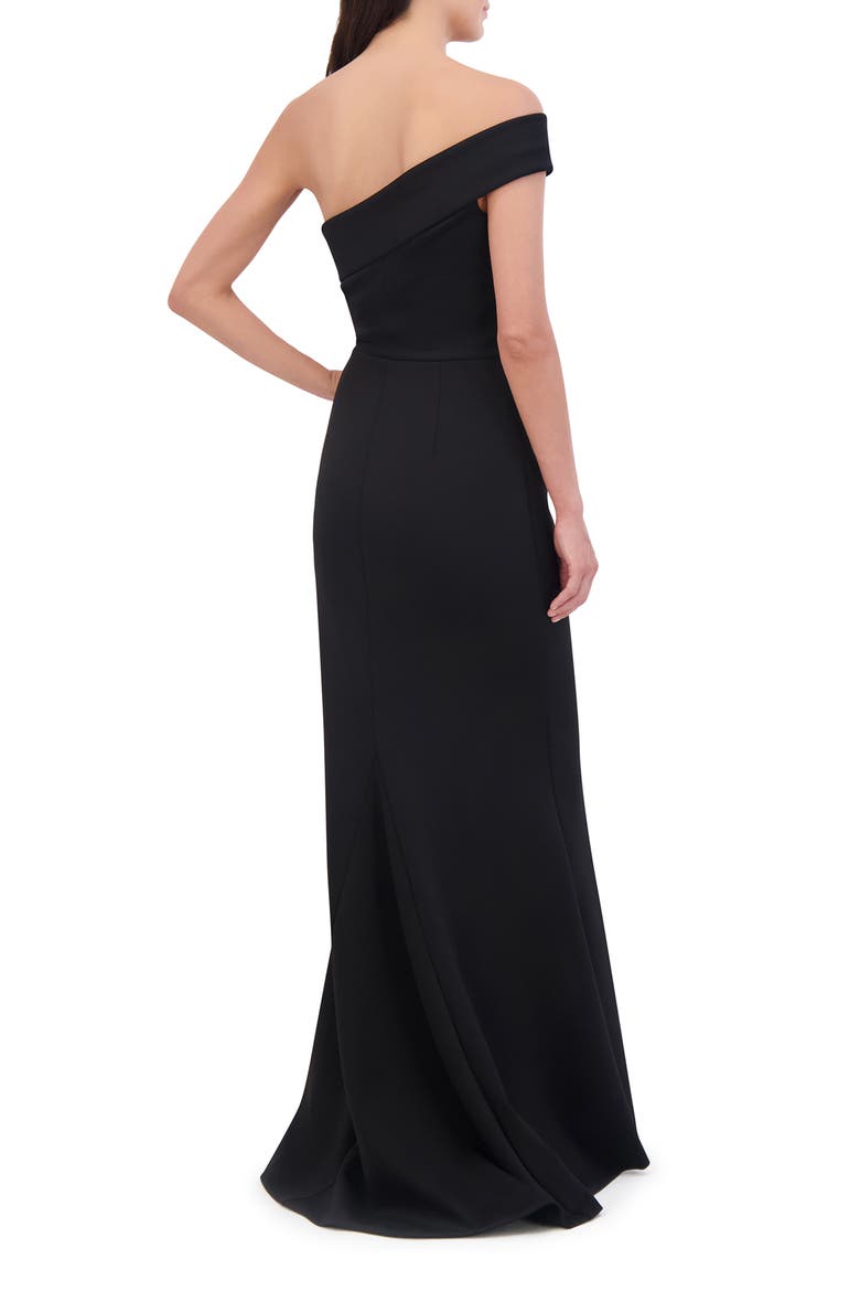 Off the Shoulder Fit & Flare Gown, Alternate, color, BLACK
