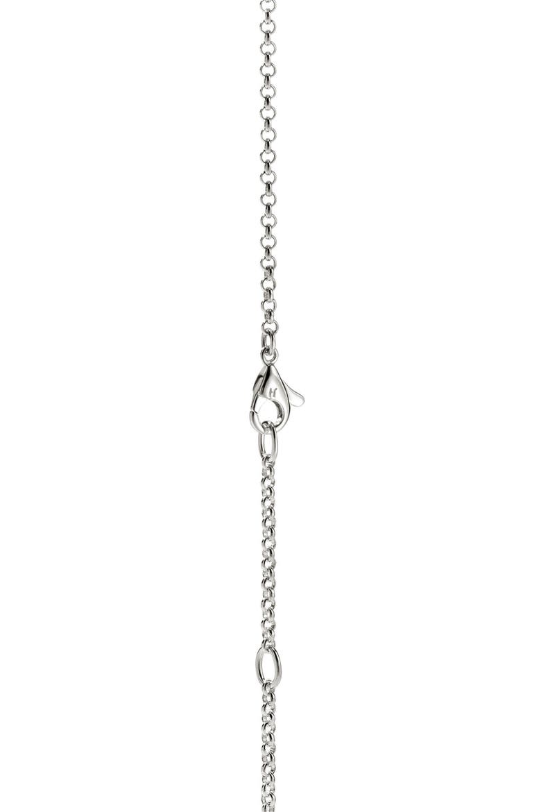 Pebble Heart Pavé Diamond Short Pendant Necklace, Alternate, color, SILVER