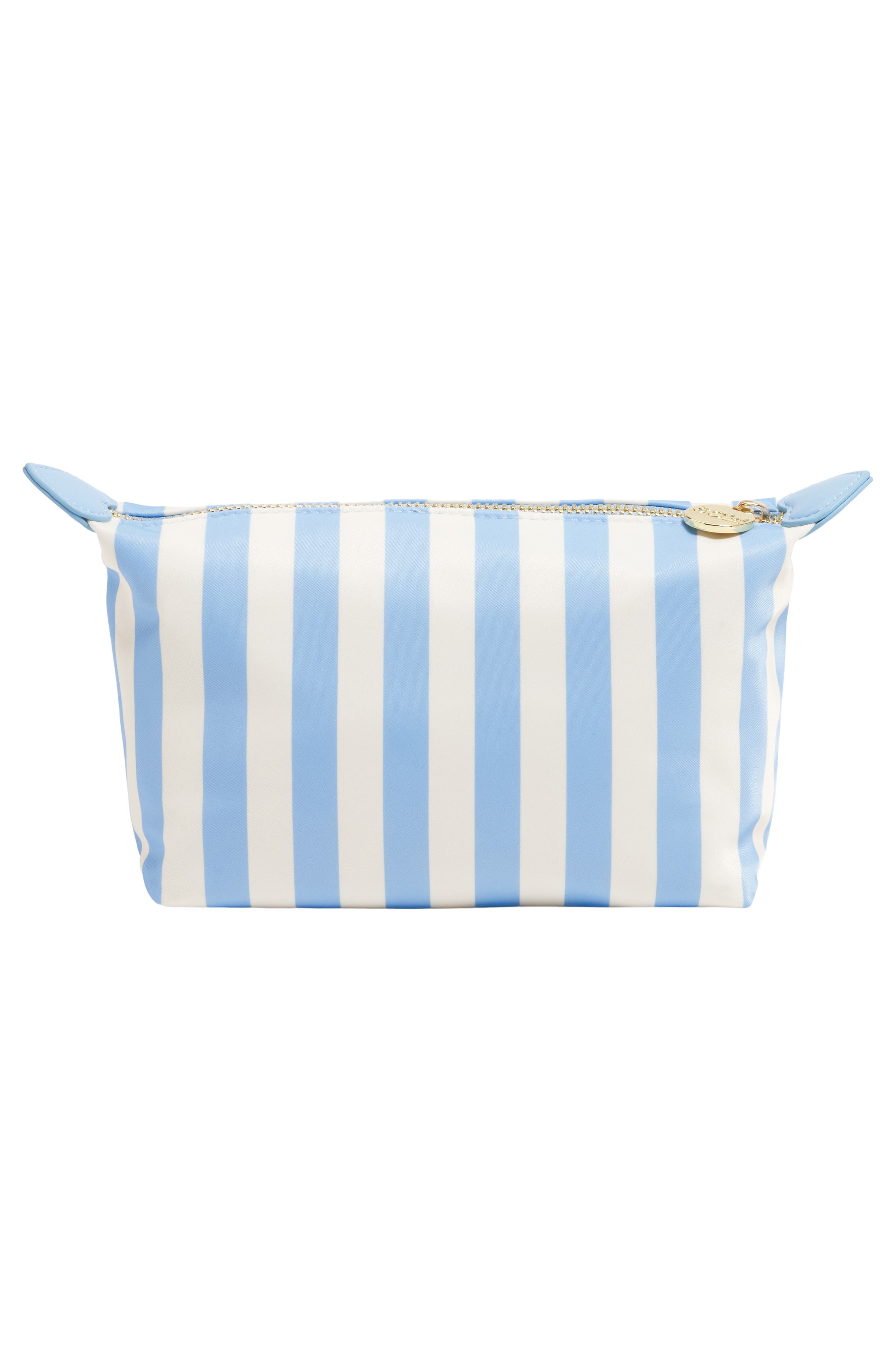 Stoney Clover Lane Small Stripe Nylon Pouchette, Alternate, color, Periwinkle Stripes
