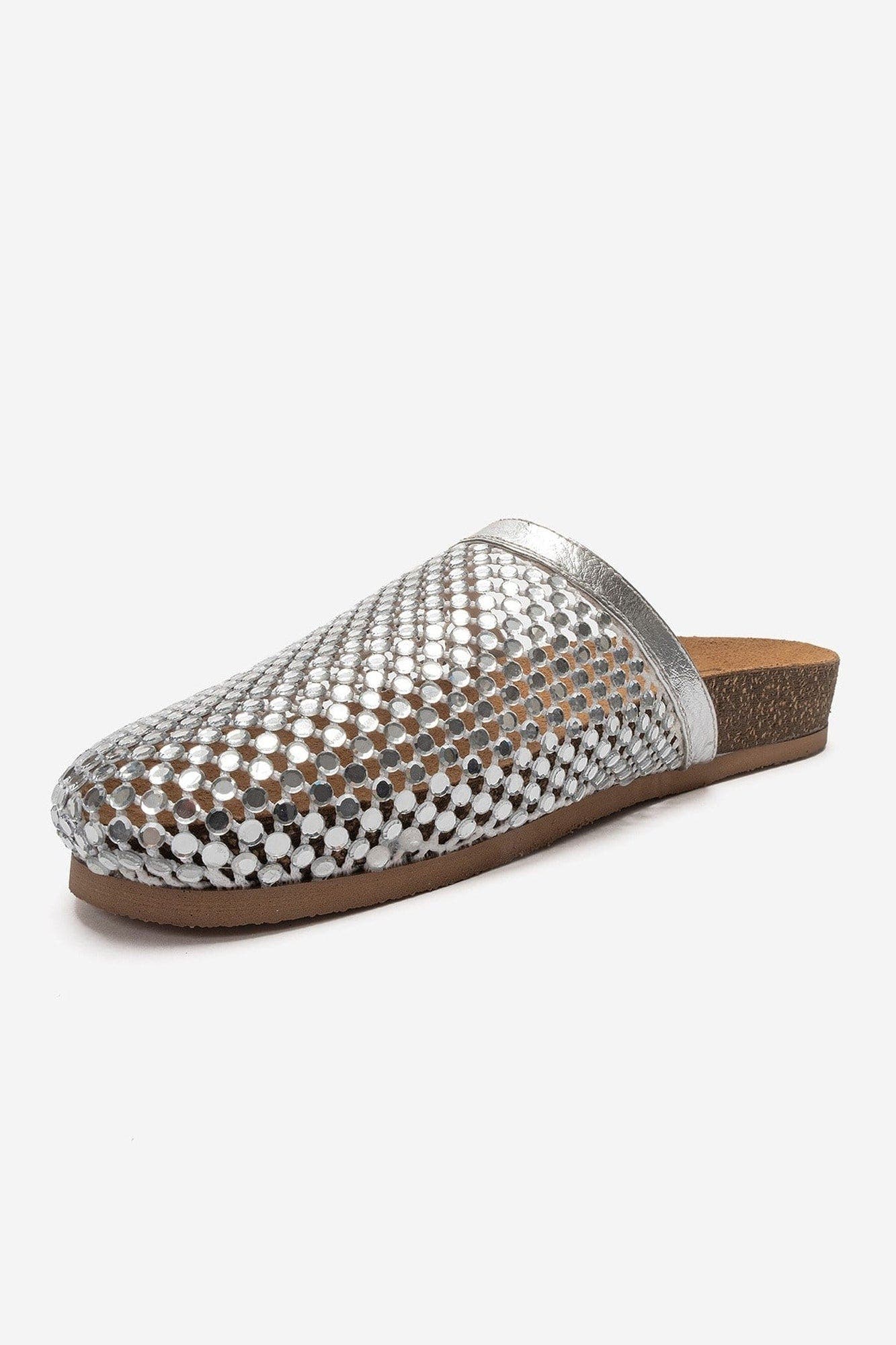 Montera Embellished Mule, Alternate, color, Silver