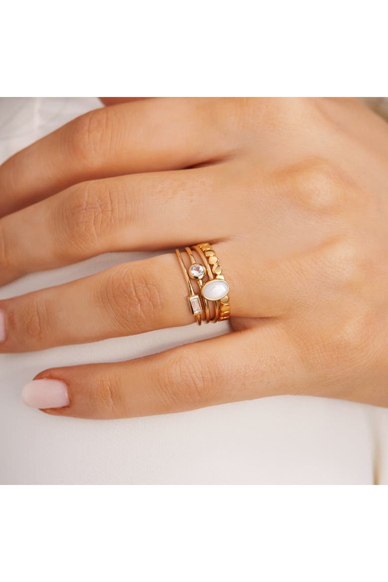 Single Baguette Ring, Alternate, color, Gold