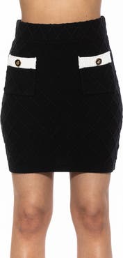 Alexia Admor Pattern Knit Miniskirt