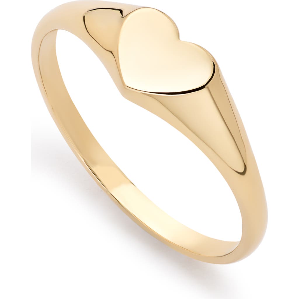 Ana Luisa Solid Yellow Gold - Heart Signet Ring at Nordstrom, Size 4