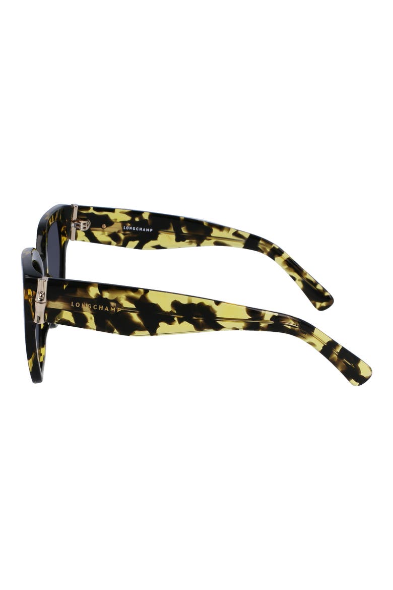 55mm Rectangular Sunglasses, Alternate, color, YELLOW HAVANA
