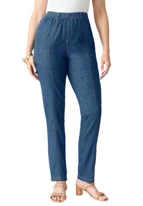 Plus Size Easy Wear Straight Leg Jean