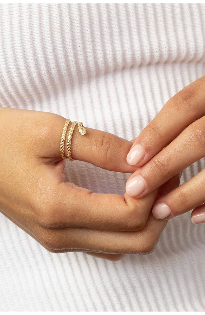 Oradina 14K Gold Snake Charmer Ring, Alternate, color, Yellow Gold