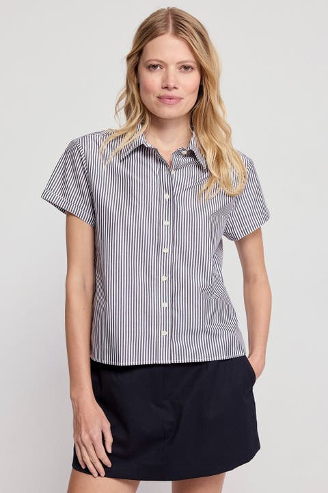 The Boxy Cropped Short Sleeve Shirt