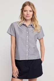 The Shirt by Rochelle Behrens The Boxy Cropped Short Sleeve Shirt