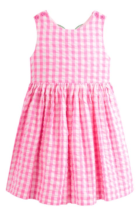 Kids' Zadie Back Appliqué Cotton Seersucker Sundress (Toddler, Little Kid & Big Kid)