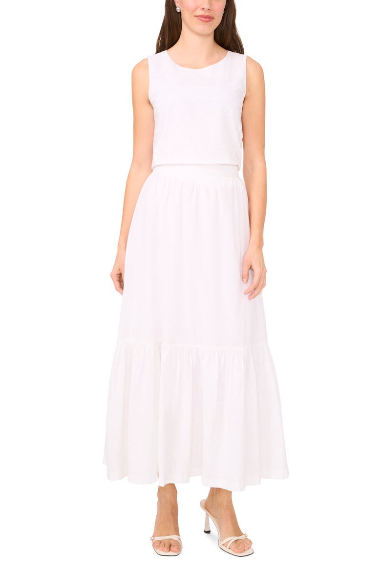 Beaded Embroidered Sleeveless Top, Alternate, color, BRIGHT WHITE