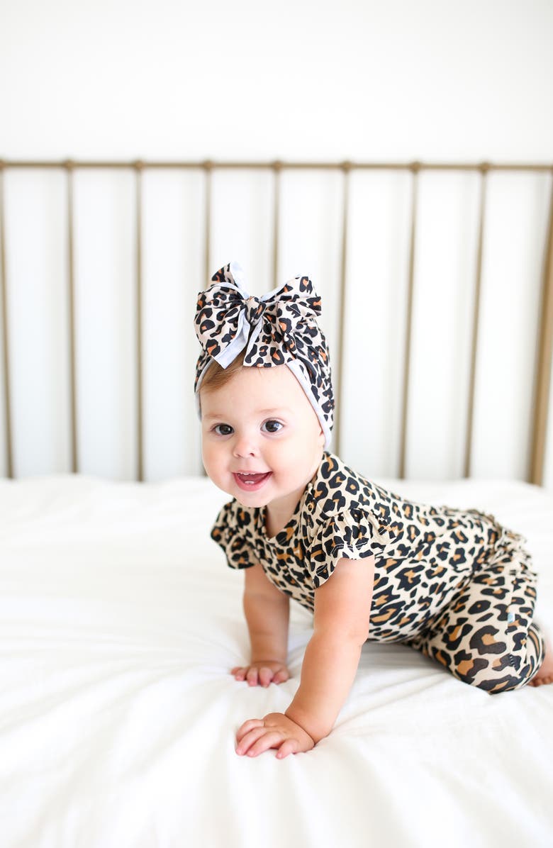 Posh Peanut Lana Leopard Romper, Alternate, color,