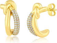 Sienna Vale Cubic Zirconia Knot Hoop Earrings