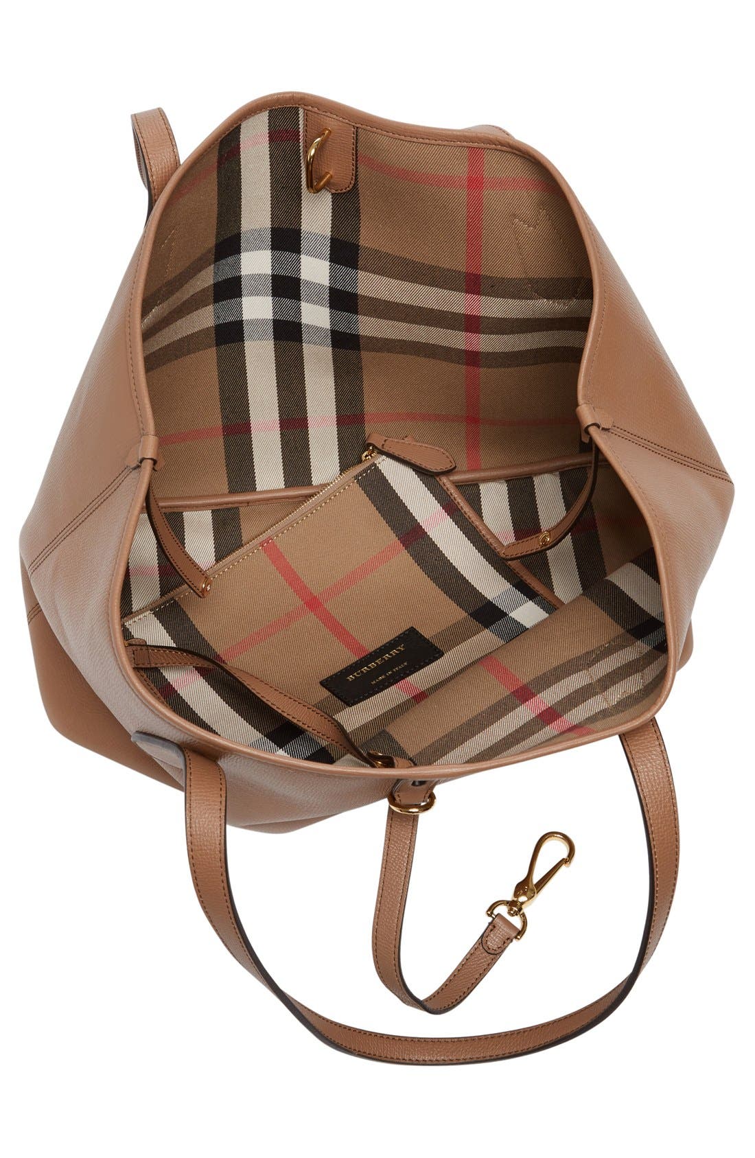 Burberry 'Medium Honeybrook' Leather Tote, Alternate, color, 