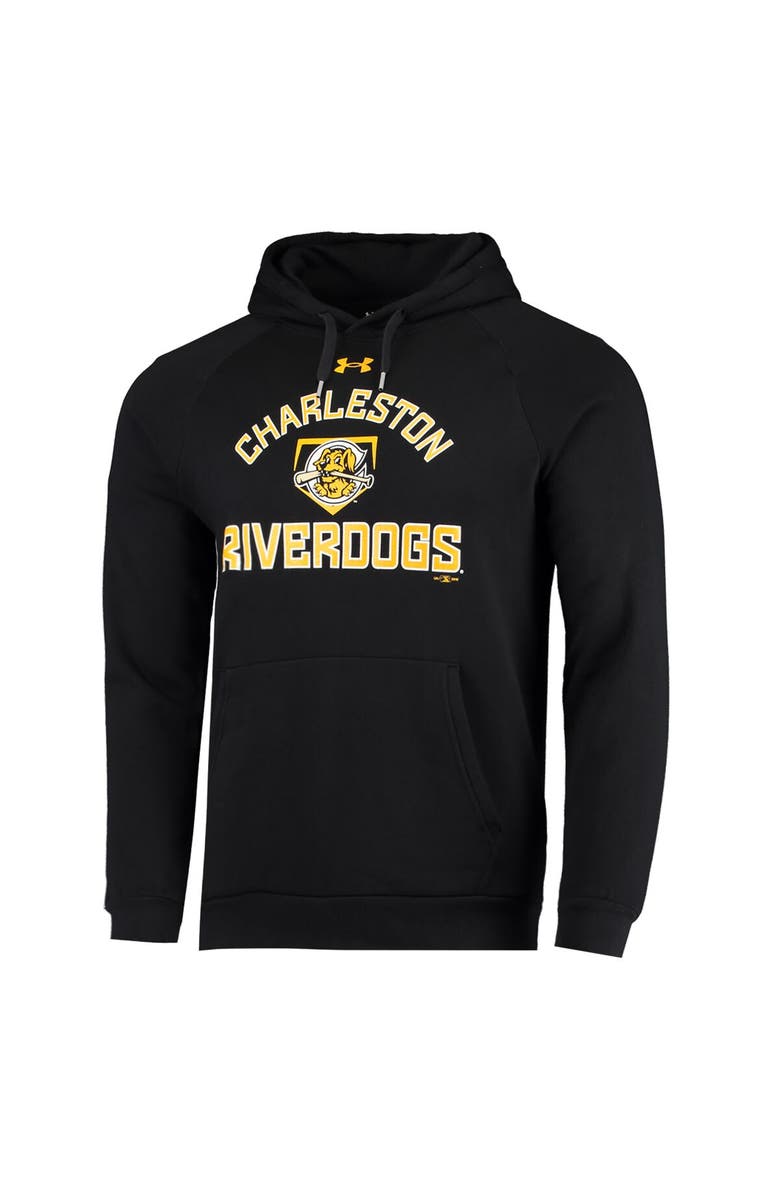 Under Armour Men's Under Armour Black Charleston RiverDogs All Day Raglan Fleece Pullover Hoodie, Alternate, color,