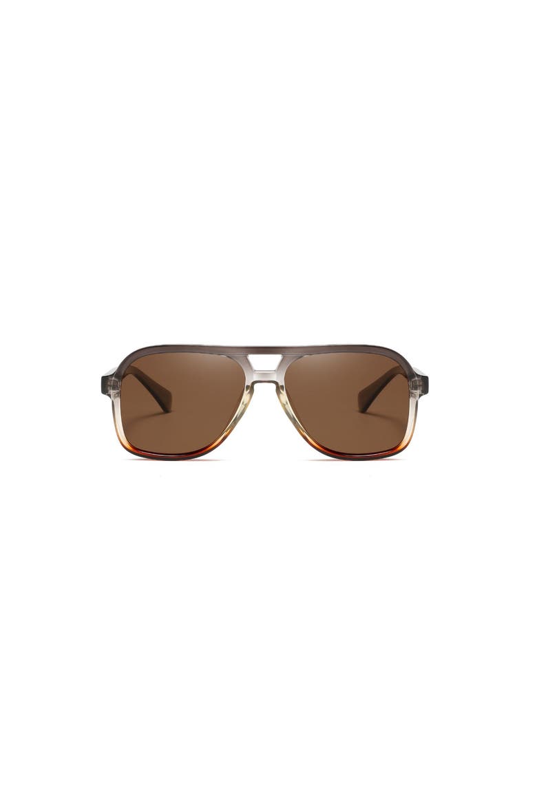 Women's Polarized Aviator Sunglasses, Alternate, color, Brown Clear