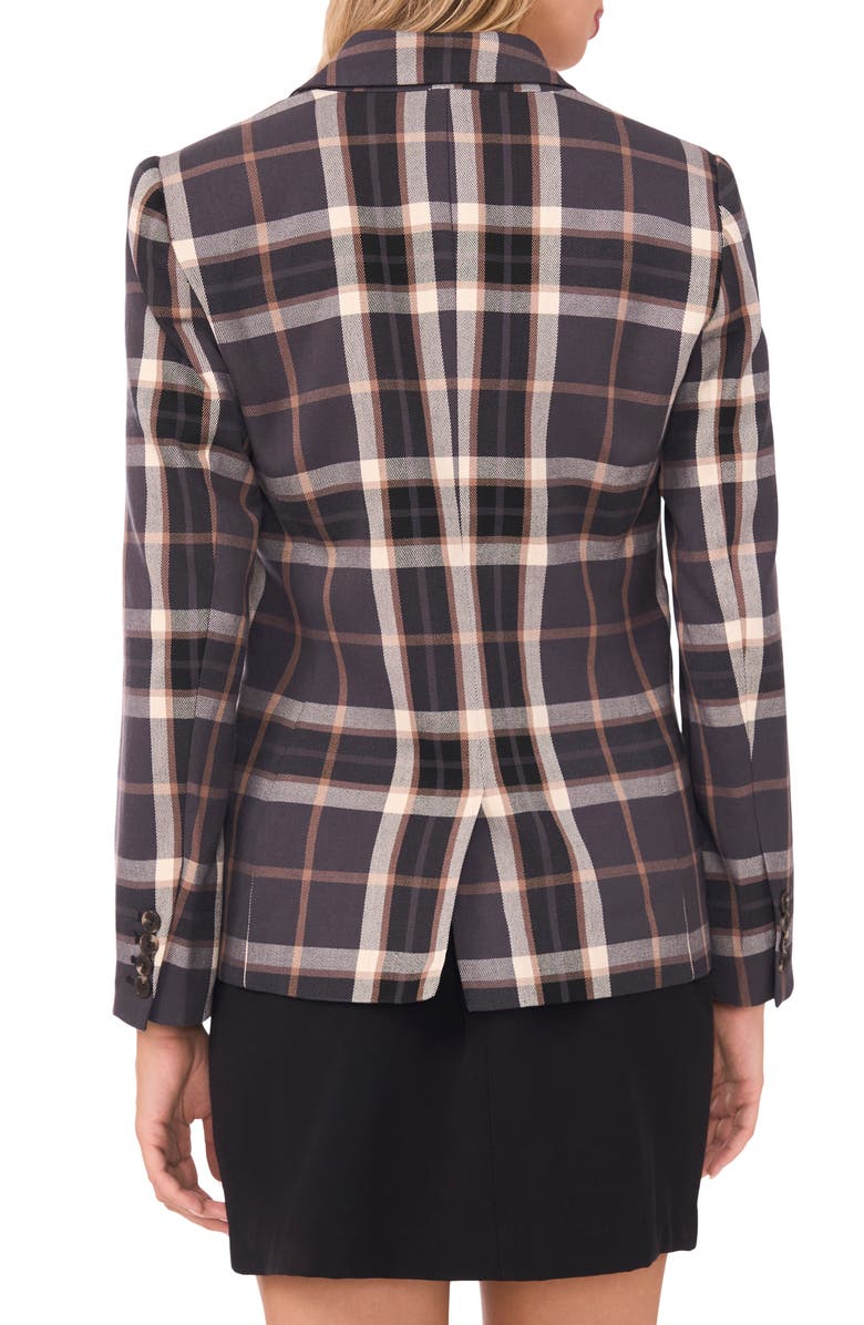 1.STATE Plaid Double Breasted Blazer, Alternate, color, Rich Black