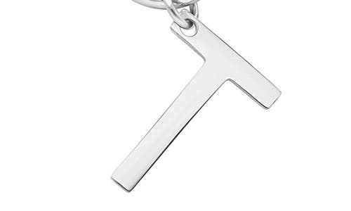 Adornia Toggle Initial Pendant Layered Necklace In Silver-t