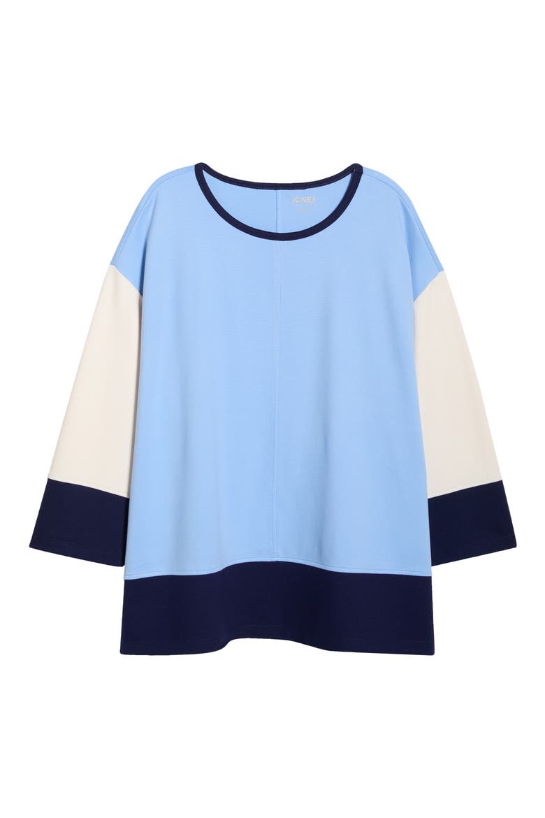 Color Block Knit Top, Alternate, color, CHINTZ BLUE MULTI