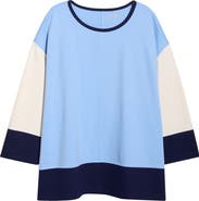 Jones New York Color Block Knit Top