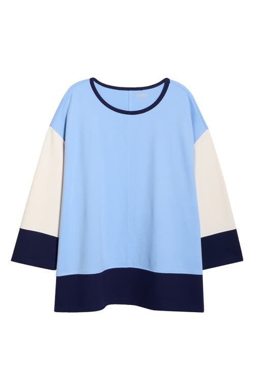 Jones New York Color Block Knit Top In Blue