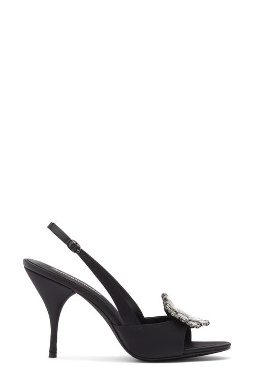 Jeffrey Campbell Triomphe Crystal Embellished Slingback Sandal In Black