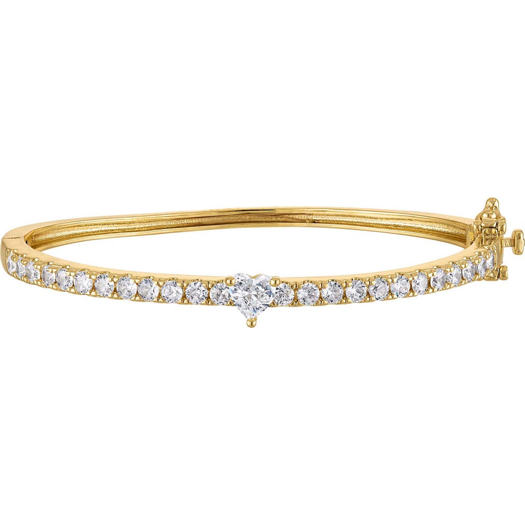 Fzn Kids' Cubic Zirconia Heart Bracelet In Yellow