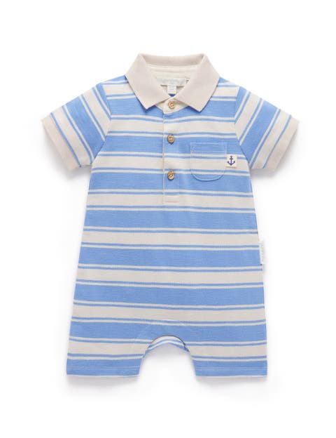 Striped Polo Romper