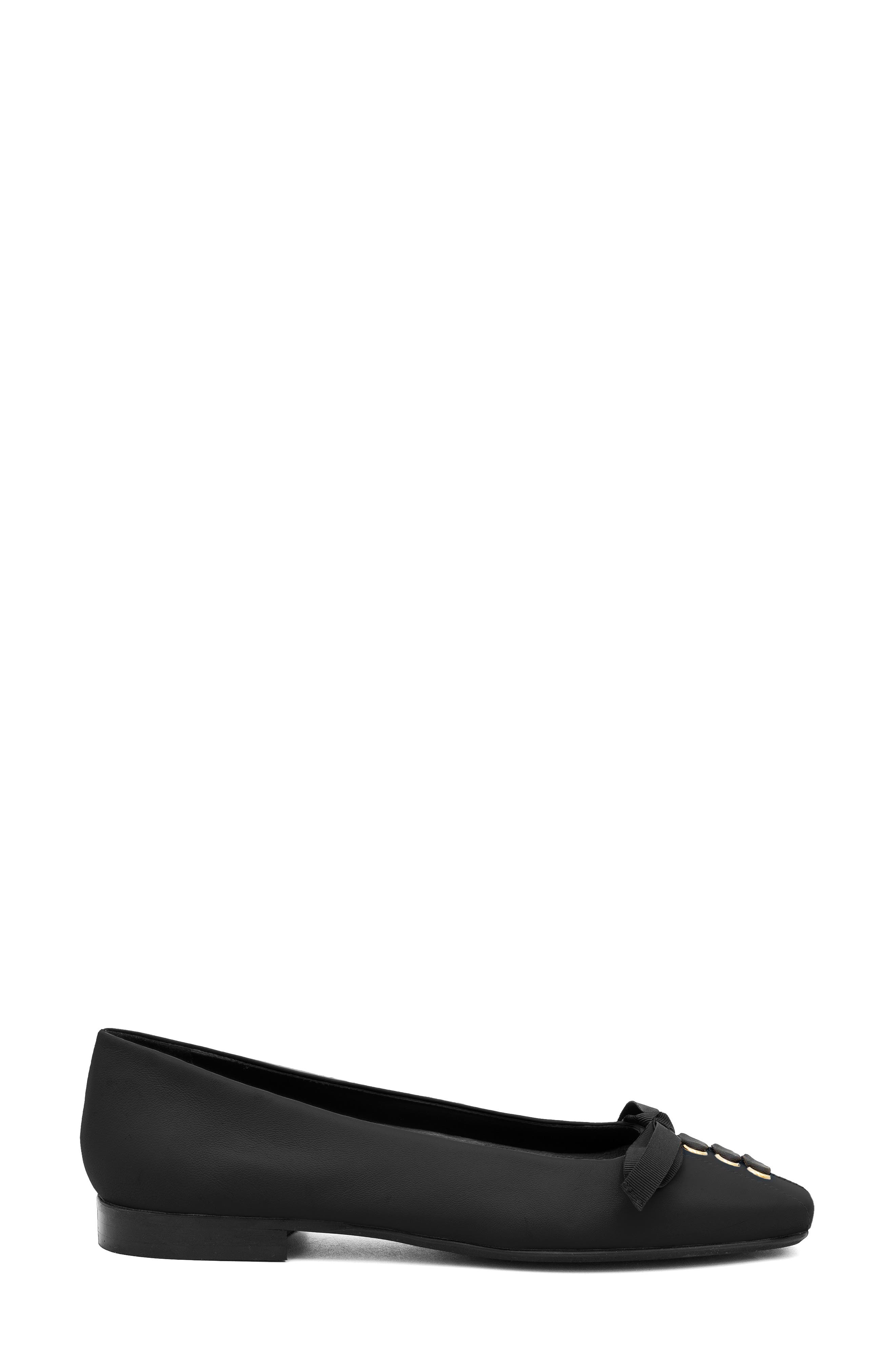 Giacomino Leather Flat, Alternate, color, BLACK