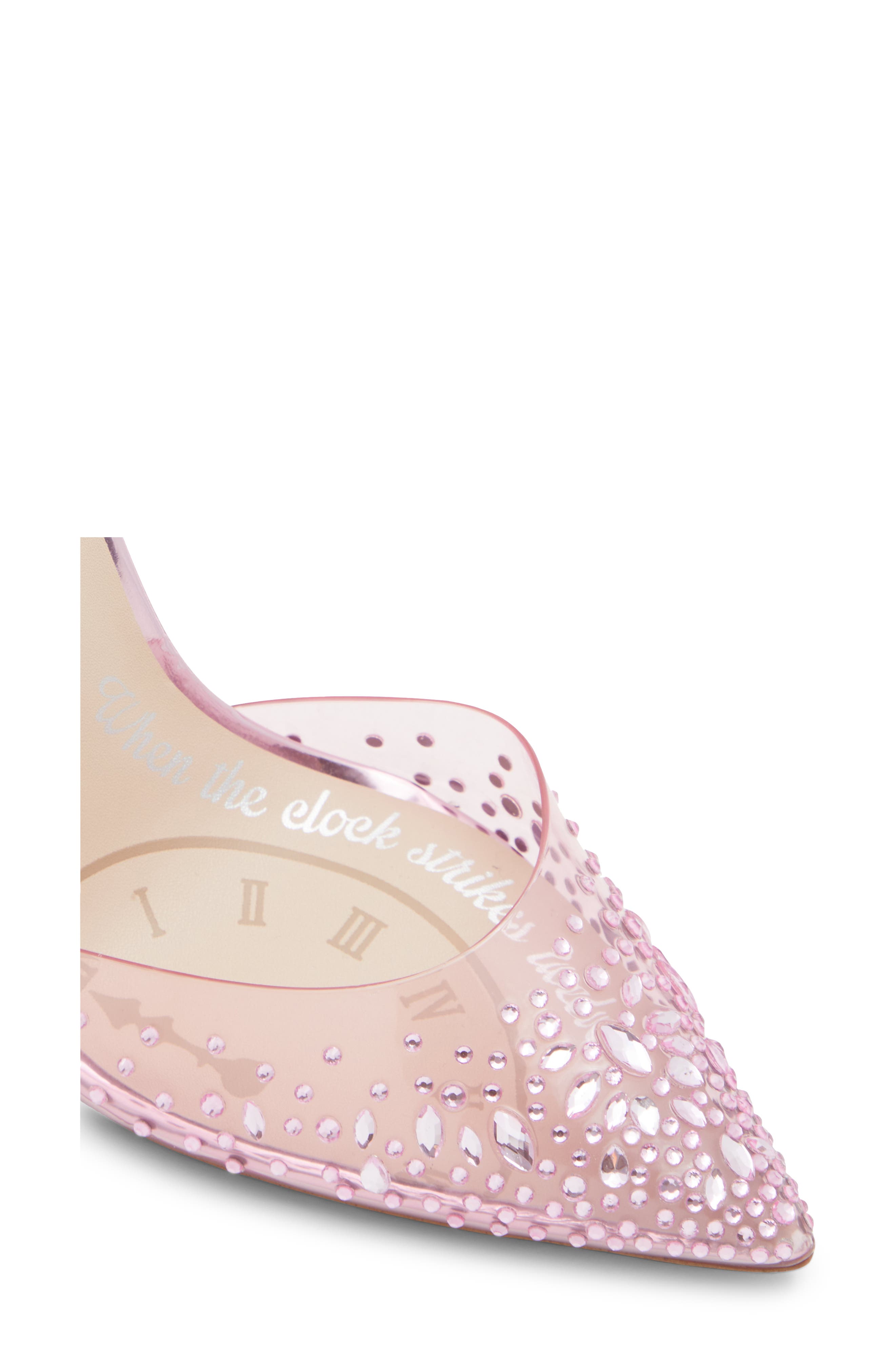 x Disney Glass Slipper Pointed Toe Pump, Alternate, color, LIGHT PINK
