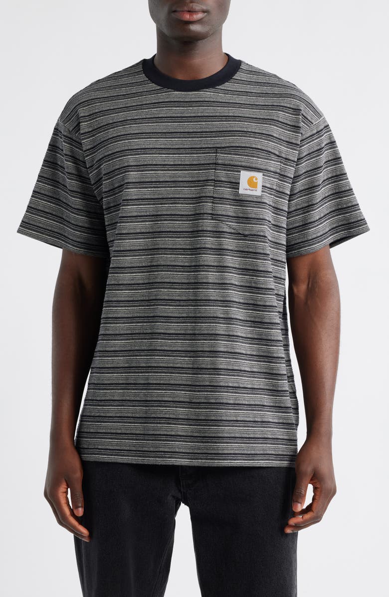 Carhartt Work In Progress Gellar Jacquard Stripe Cotton Pocket T-Shirt, Main, color, 
