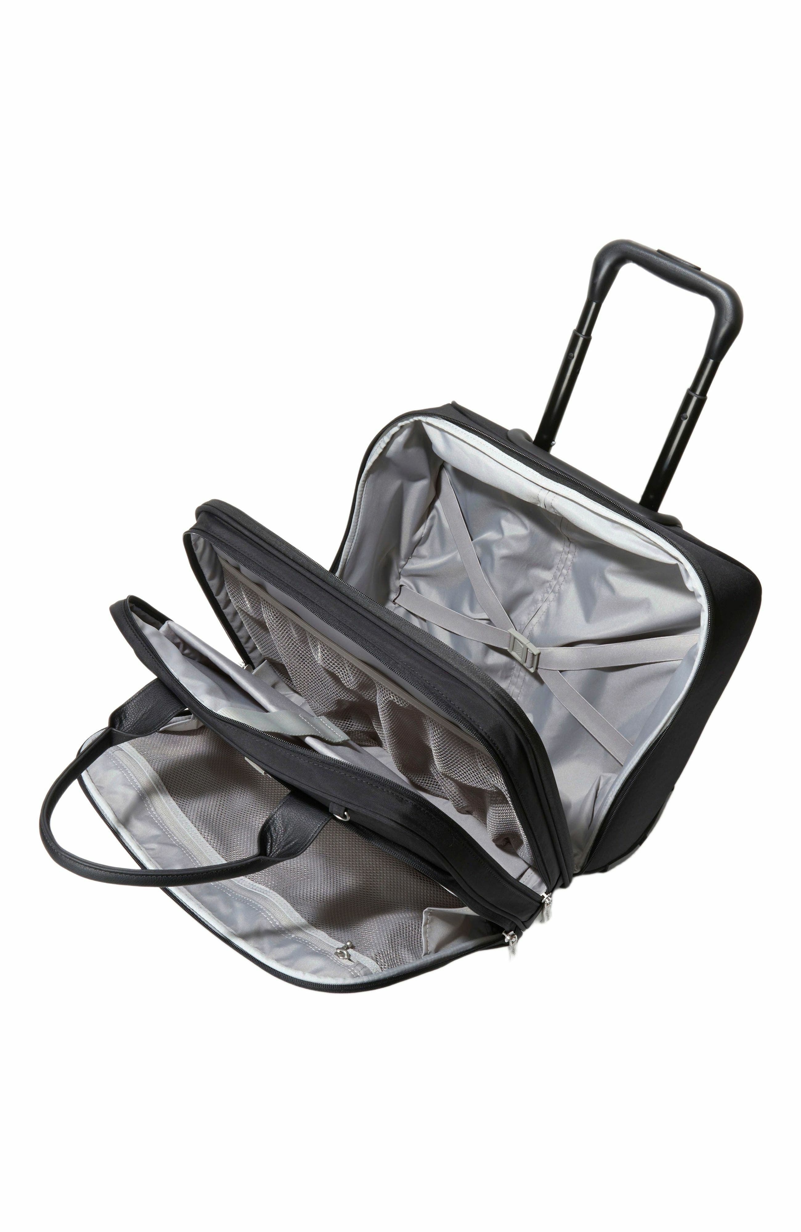 BAGGALLINI 2 Wheel Tote Carry On Roller Luggage, Alternate, color, Black