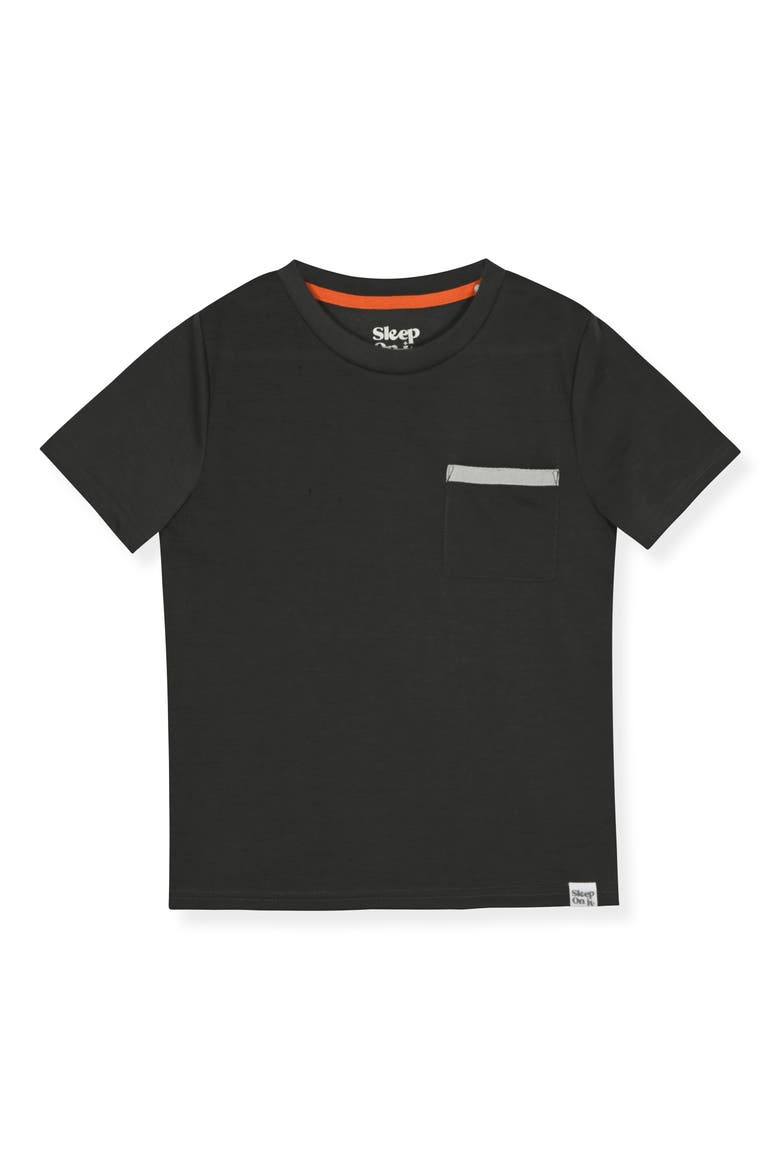 Kids' Pocket T-Shirt & Joggers Pajama Set, Alternate, color, CHARCOAL
