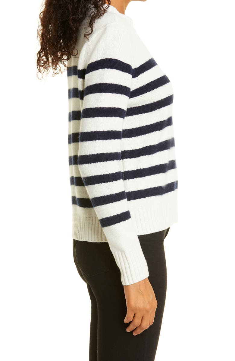 ba&sh Sean Stripe Button Shoulder Sweater, Alternate, color,