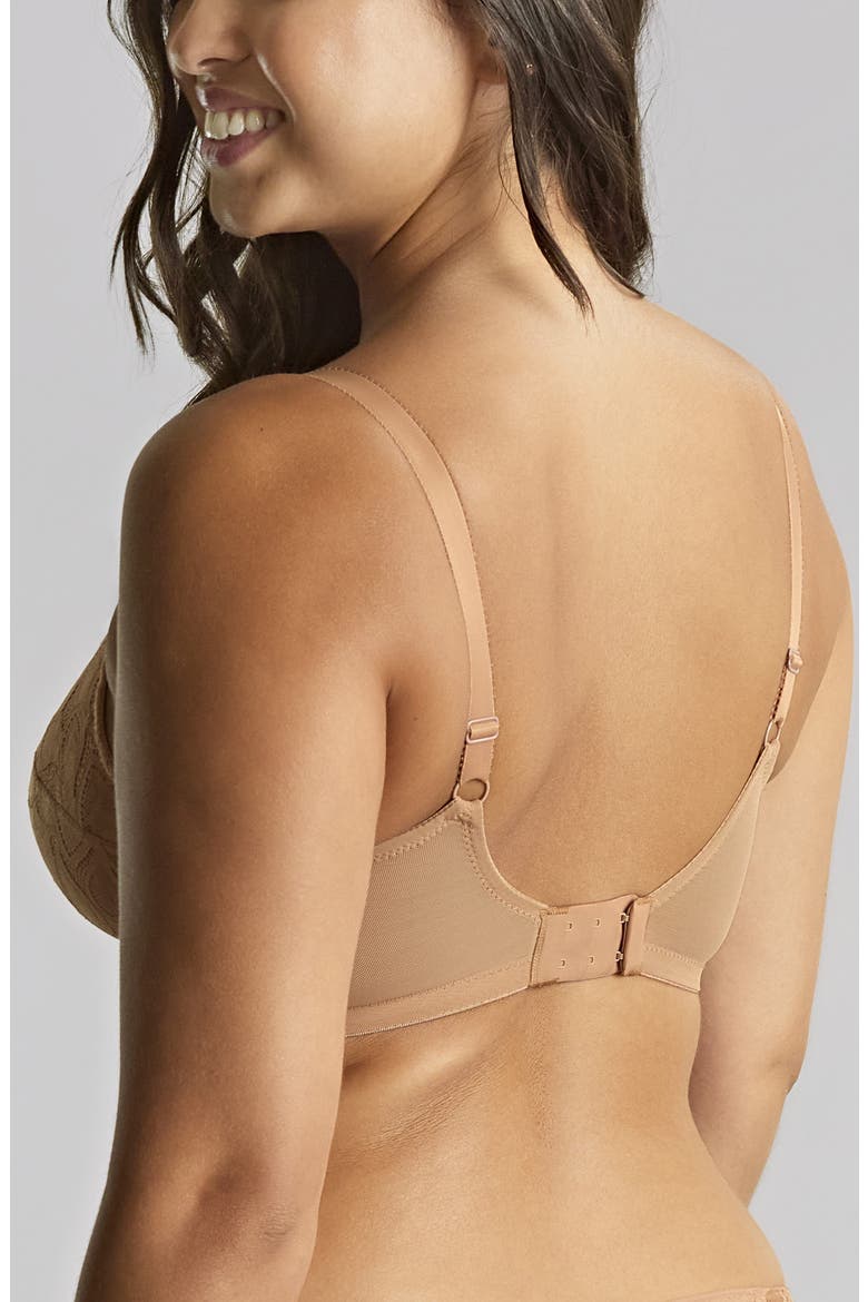Allure Underwire Stretch Lace Full Coverage Bra, Alternate, color, HONEY