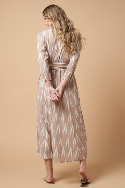 Guadalupe Design Luciana Ikat Dress In Khaki