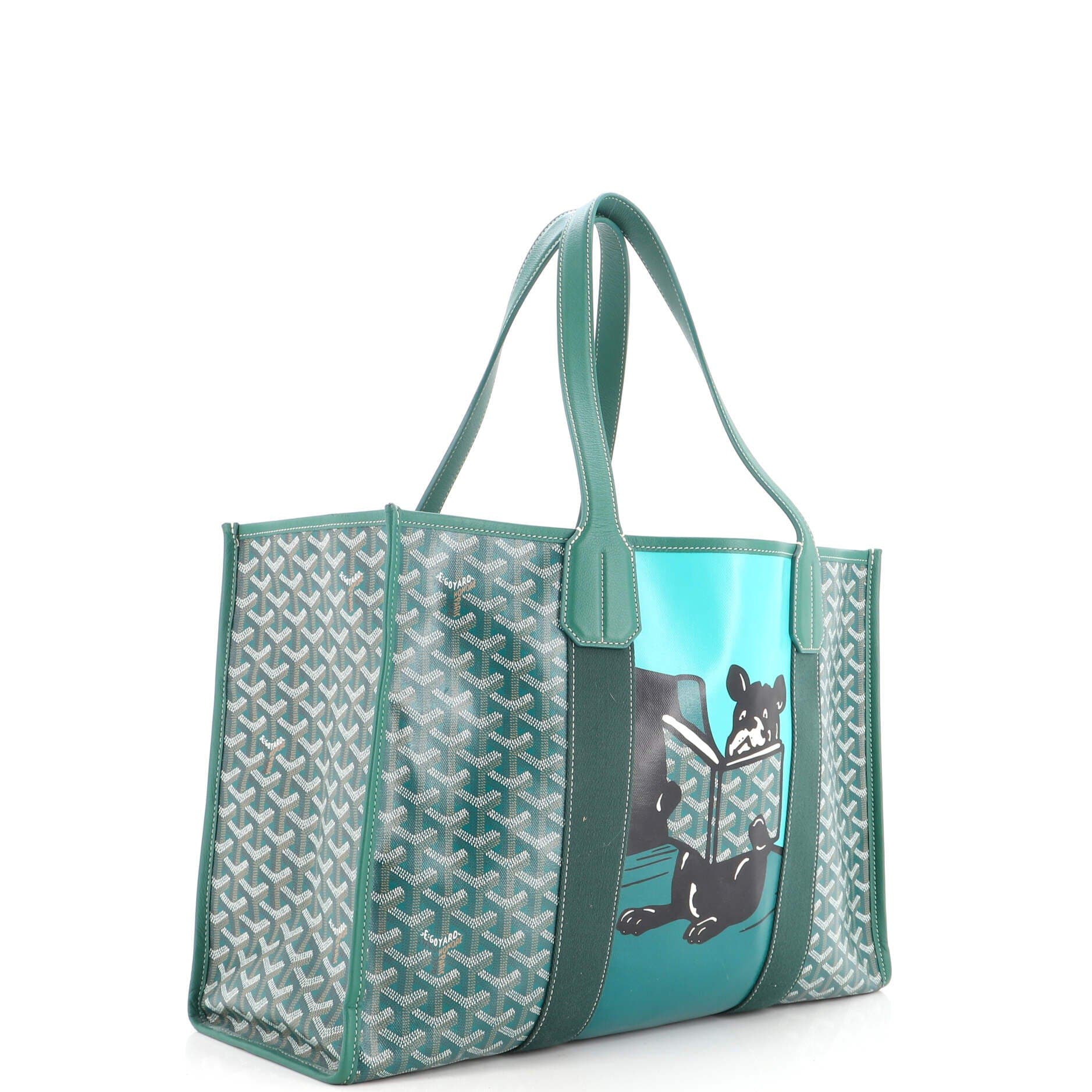 Villette Tote Printed Coated Canvas MM, Alternate, color, Green