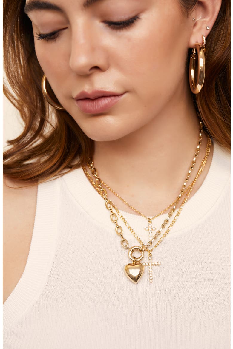 Beagan Heart Pendant Necklace, Alternate, color, SILVER